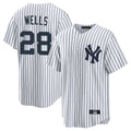 tocy NY.Yankees #28 Austin Wells Player White Game Home Stitched Jerseys