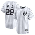 tocy NY.Yankees #28 Austin Wells Player White Limited Home Stitched Jerseys