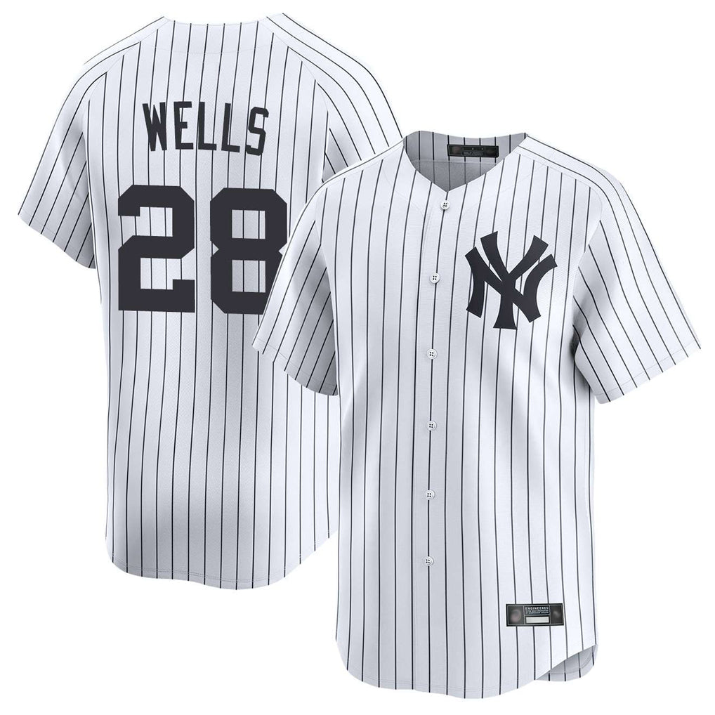 tocy NY.Yankees #28 Austin Wells Player White Limited Home Stitched Jerseys