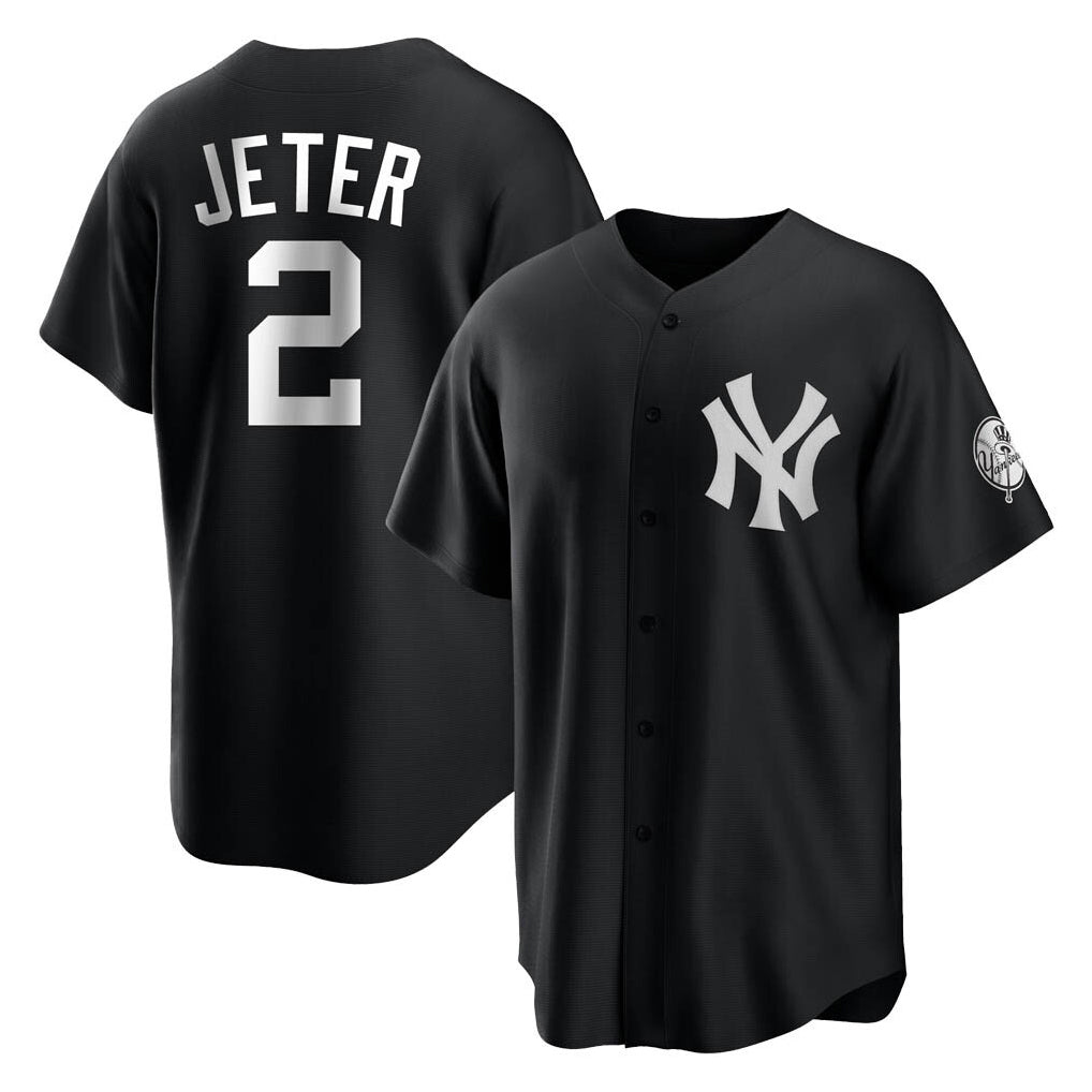 tocy NY.Yankees #2 Derek Jeter Player Black Game Stitched Jerseys