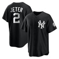 tocy NY.Yankees #2 Derek Jeter Player Black Game Stitched Jerseys