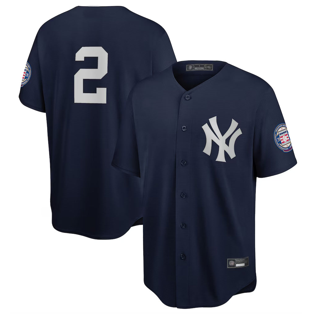 tocy NY.Yankees #2 Derek Jeter Player Navy 2020 Hall of Fame Induction Limited Stitched Jerseys