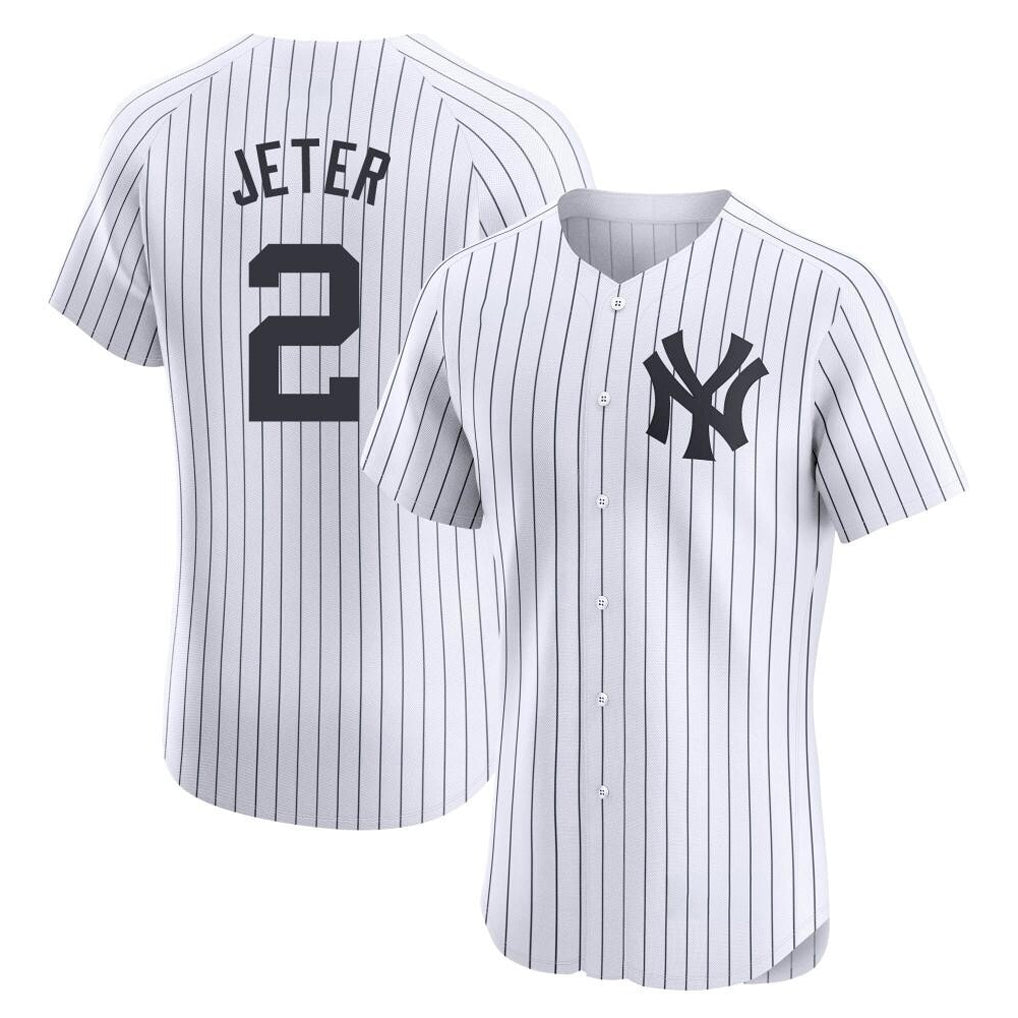 tocy NY.Yankees #2 Derek Jeter Player White Limited Elite Home Stitched Jerseys