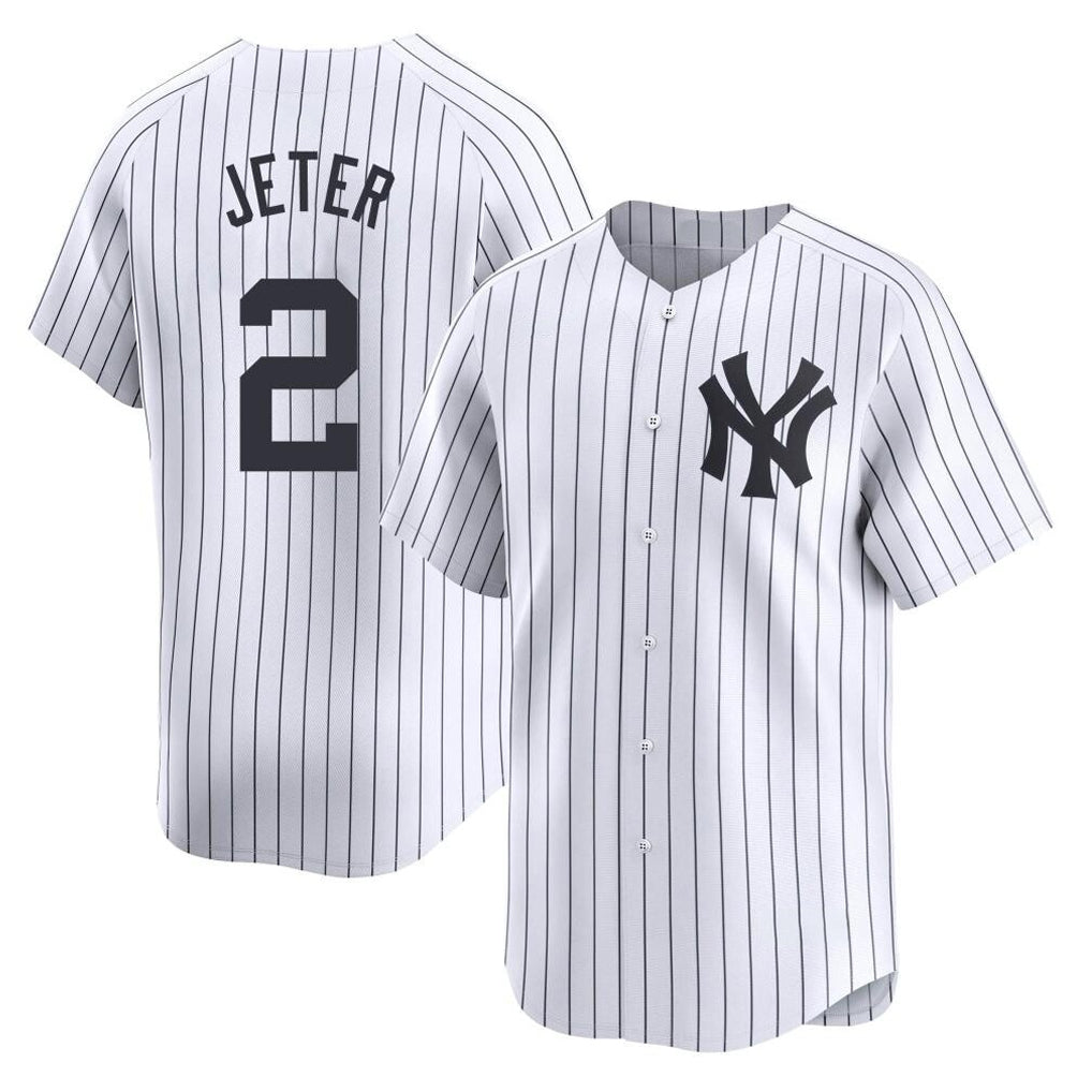 tocy NY.Yankees #2 Derek Jeter Player White Limited Home Stitched Jerseys