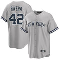tocy NY.Yankees #42 Mariano Rivera Player Gray Road Game Stitched Jerseys