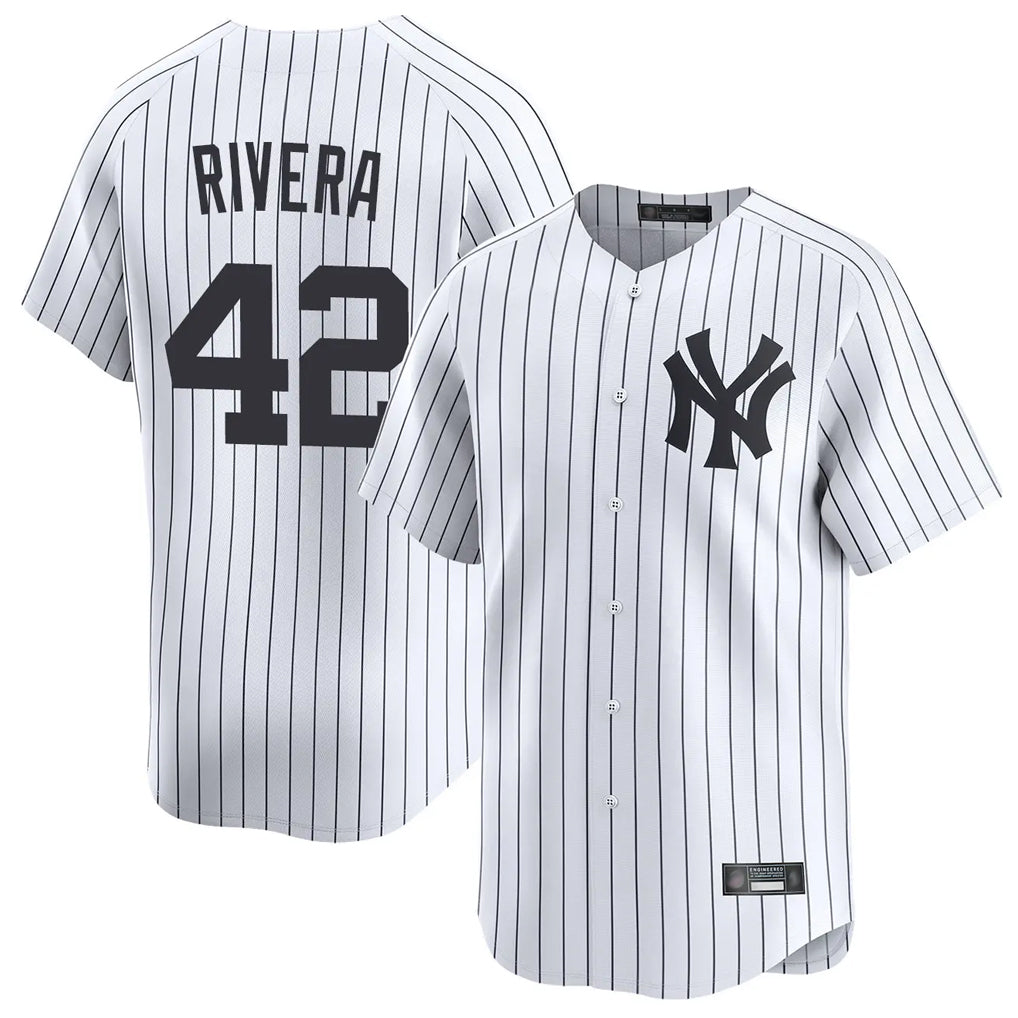 tocy NY.Yankees #42 Mariano Rivera Player White Limited Home Stitched Jerseys