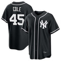 tocy NY.Yankees #45 Gerrit Cole Player Black Out Game Home Stitched Jerseys