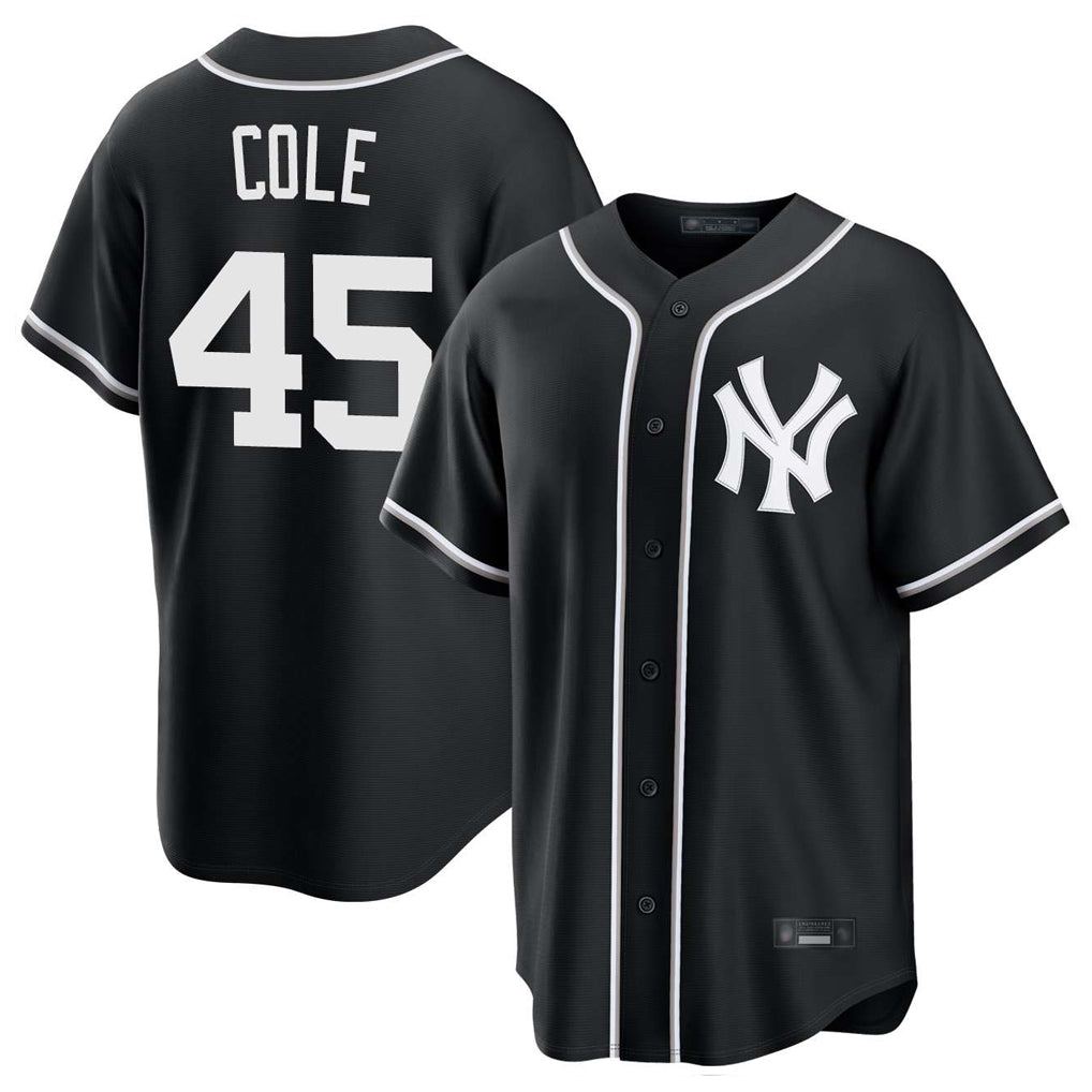 tocy NY.Yankees #45 Gerrit Cole Player Black Out Game Home Stitched Jerseys