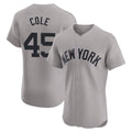 tocy NY.Yankees #45 Gerrit Cole Player Gray Limited Elite Home Stitched Jerseys