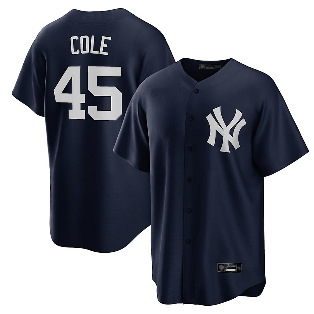 tocy NY.Yankees #45 Gerrit Cole Player Navy Game Home Stitched Jerseys