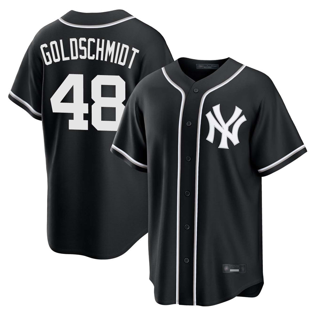 tocy NY.Yankees #48 Paul Goldschmidt Player Black Out Game Home Stitched Jerseys