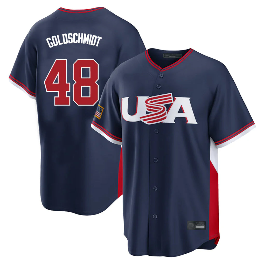 tocy NY.Yankees #48 Paul Goldschmidt Player Navy USA 2026 World Classic Limited Game Stitched Jerseys