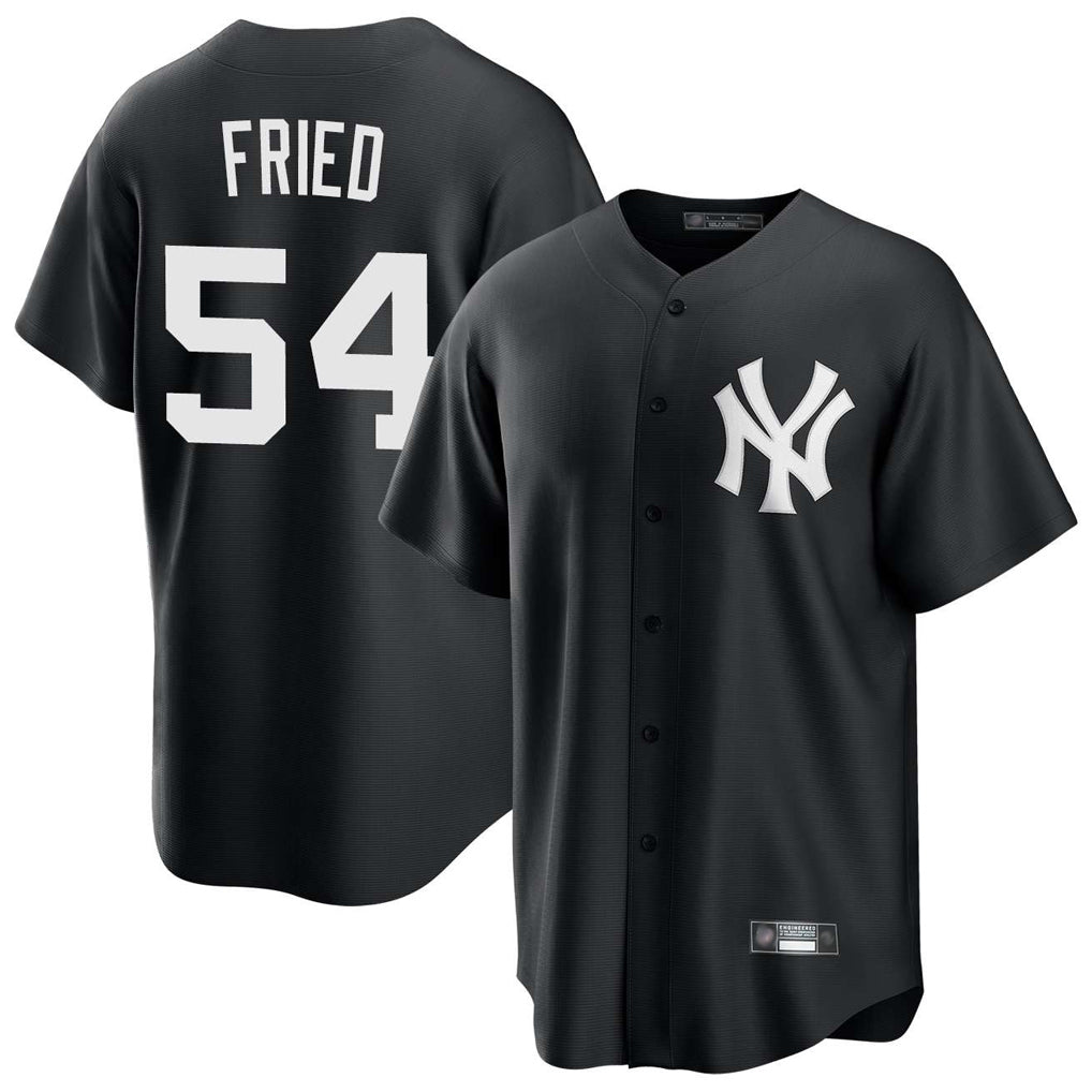 tocy NY.Yankees #54 Max Fried Player Black Game Stitched Jerseys