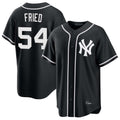 tocy NY.Yankees #54 Max Fried Player Black Out Game Stitched Jerseys