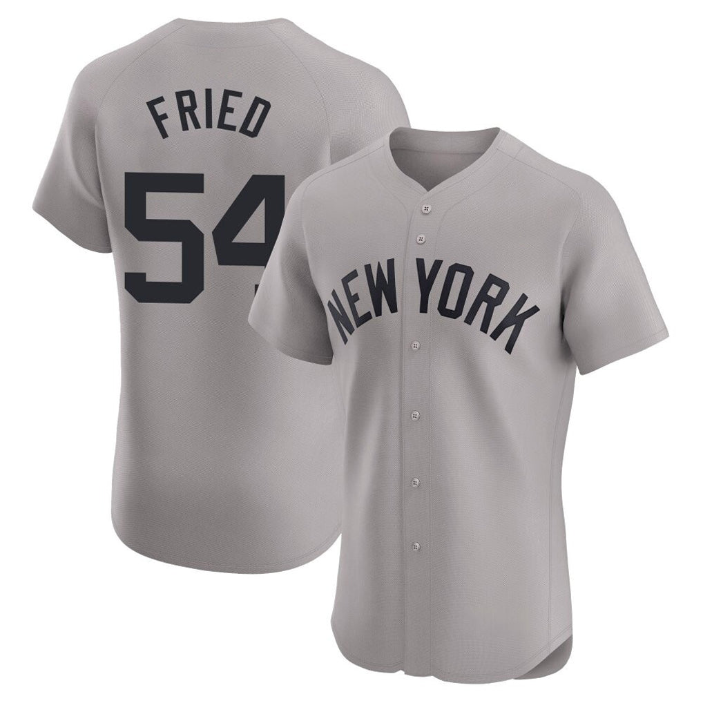 tocy NY.Yankees #54 Max Fried Player Gray Limited Elite Home Stitched Jerseys