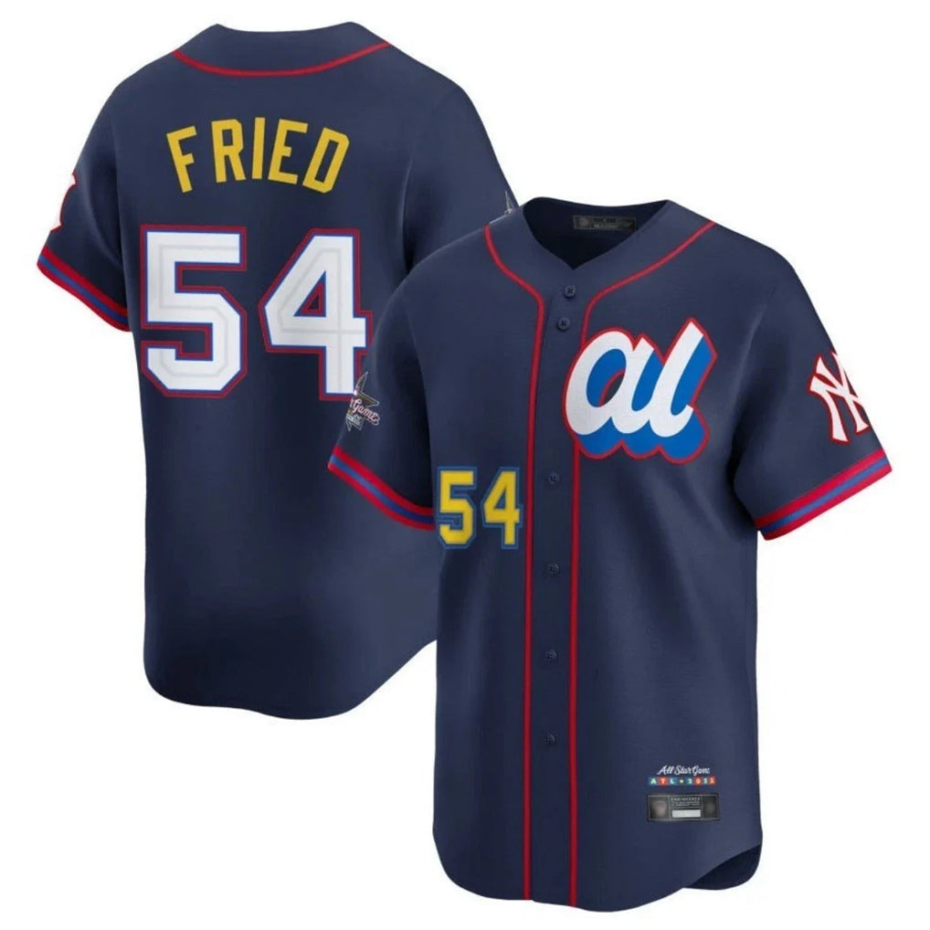 tocy NY.Yankees #54 Max Fried Player Navy All Star Limited Home Stitched Jerseys