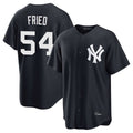tocy NY.Yankees #54 Max Fried Player Navy Game Stitched Jerseys