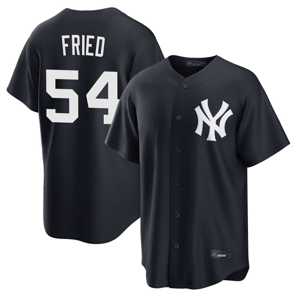 tocy NY.Yankees #54 Max Fried Player Navy Game Stitched Jerseys