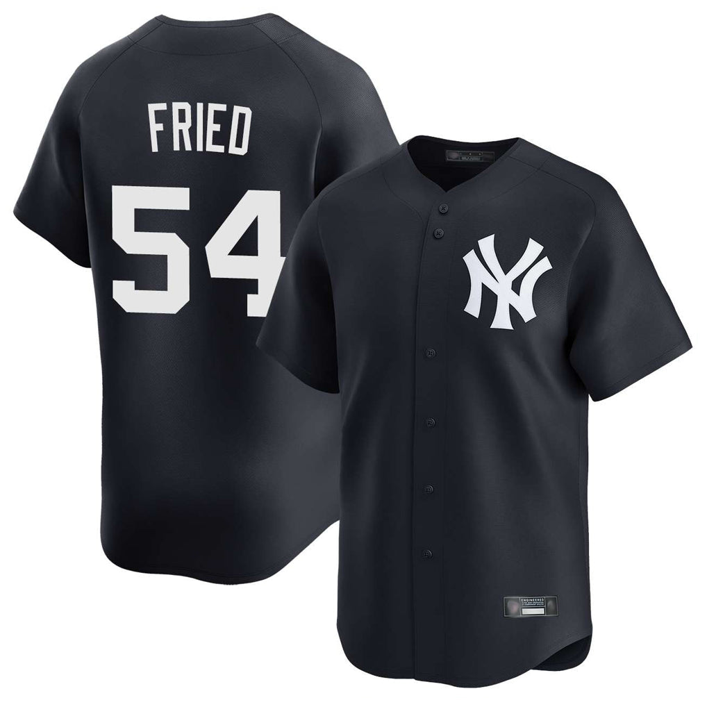 tocy NY.Yankees #54 Max Fried Player Navy Limited Game Stitched Jerseys