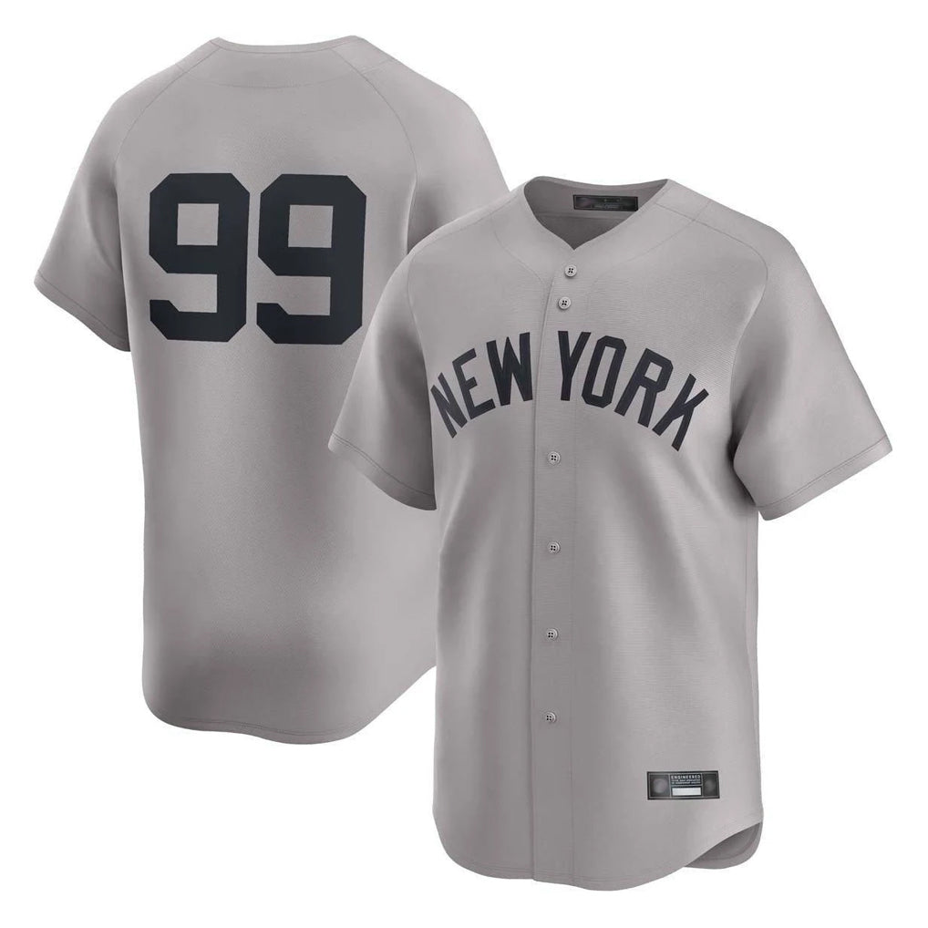 tocy NY.Yankees #99 Aaron Judge Player Gray Limited Home Stitched Jerseys