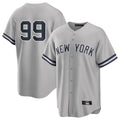 tocy NY.Yankees #99 Aaron Judge Player Gray Road Game Stitched Jerseys