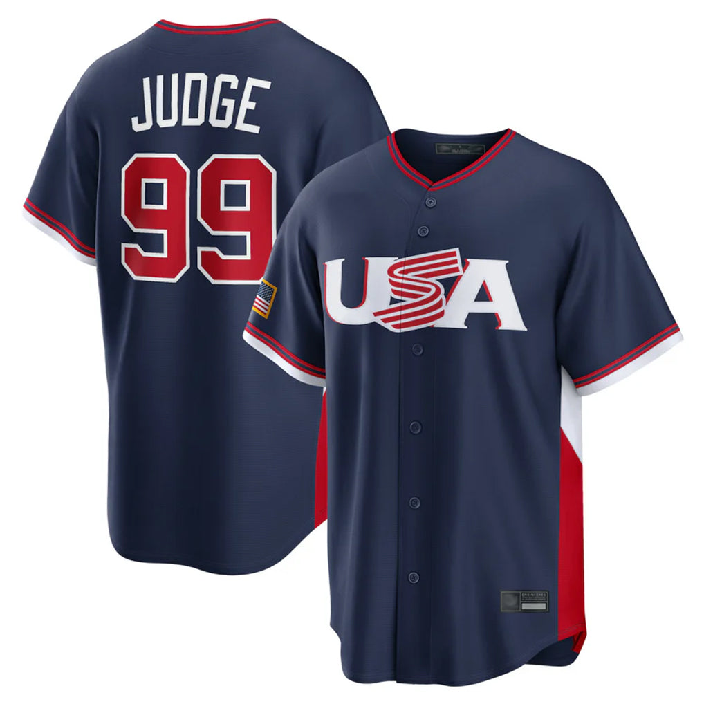 tocy NY.Yankees #99 Aaron Judge Player Navy USA 2026 World Classic Limited Game Stitched Jerseys