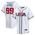 tocy NY.Yankees #99 Aaron Judge Player White USA 2026 World Classic Limited Game Stitched Jerseys