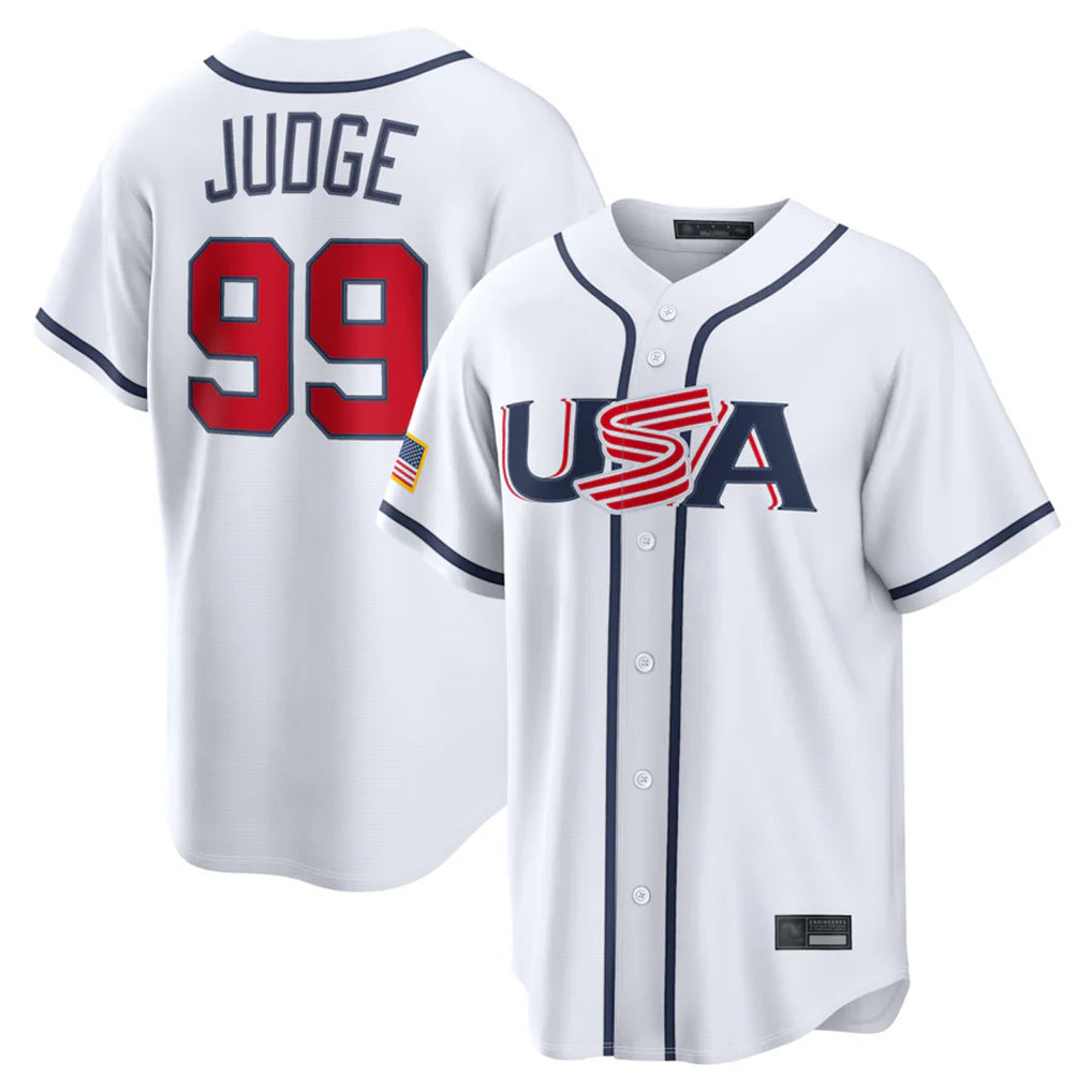 tocy NY.Yankees #99 Aaron Judge Player White USA 2026 World Classic Limited Game Stitched Jerseys