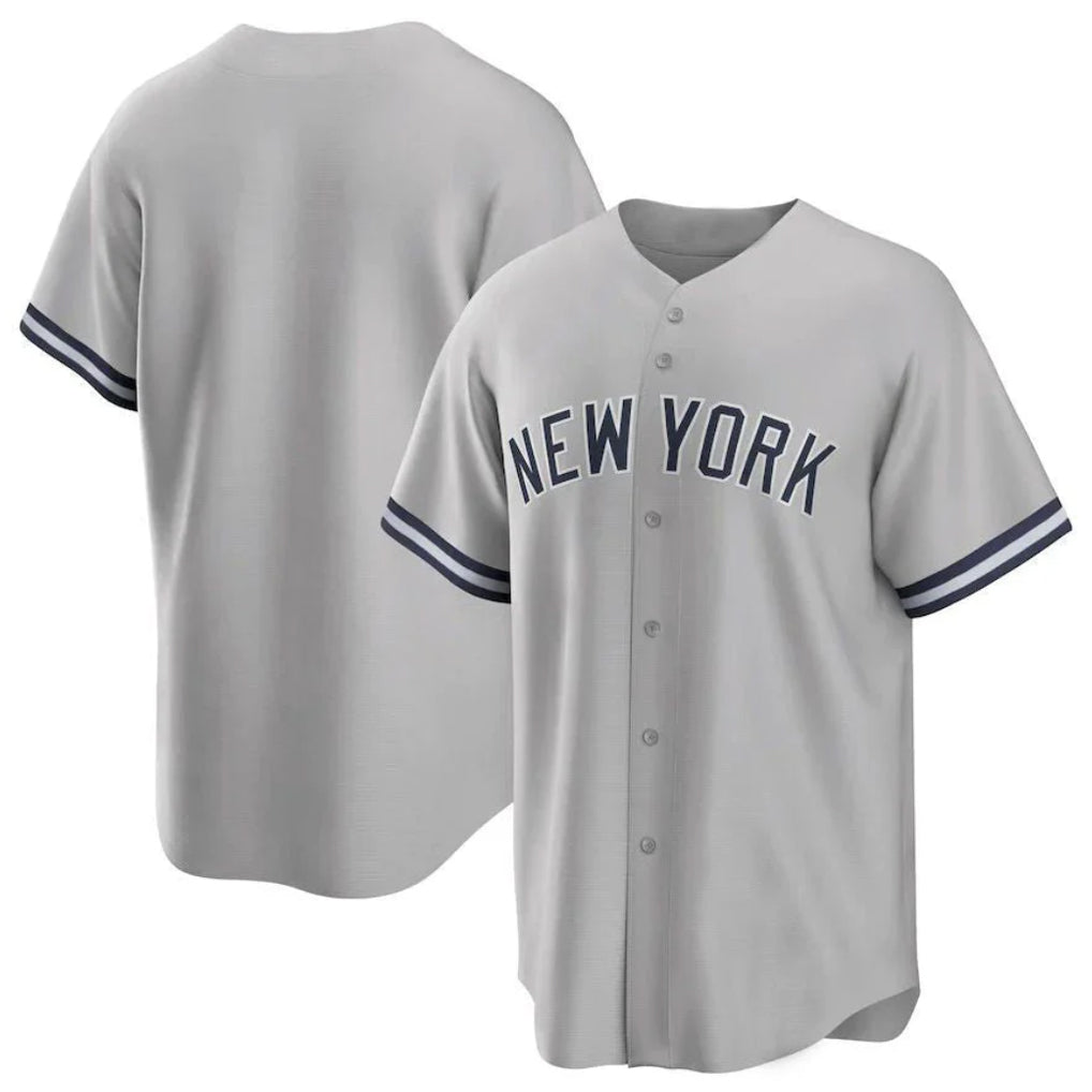 tocy NY.Yankees Blank Player Gray Road Game Stitched Jerseys