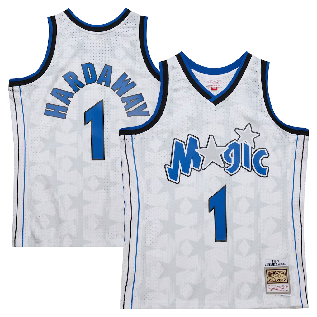 tocy O.Magic #1 Penny Hardaway Mitchell & Ness White 1998-99 Hardwood Classics Swingman Jerseys