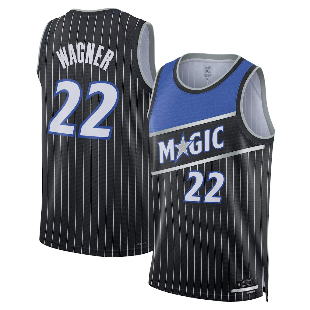 tocy O.Magic #22 Franz Wagner Black Swingman Jerseys - Statement Edition