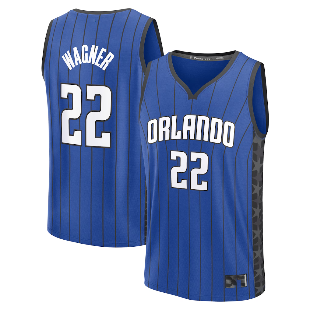 tocy O.Magic #22 Franz Wagner  Blue Fast Break Replica Player Jerseys - Statement Edition