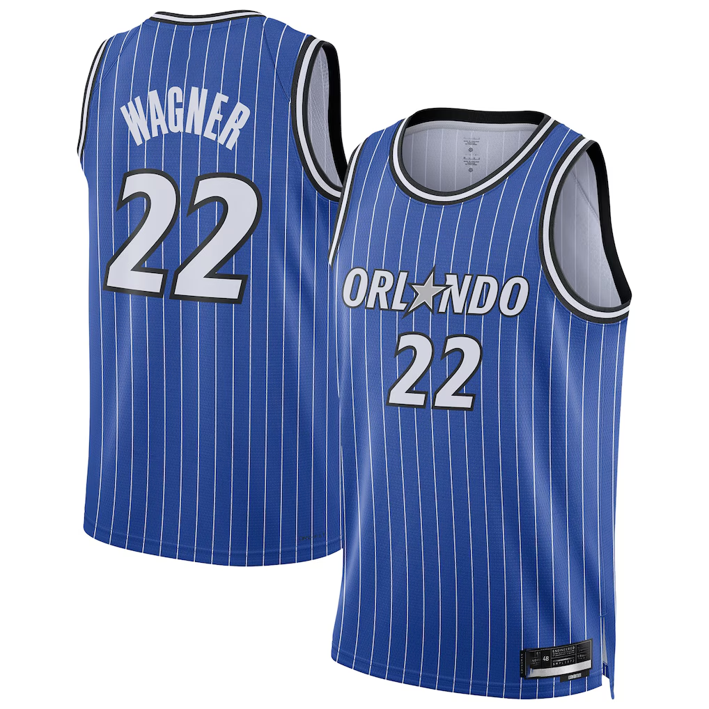 tocy O.Magic #22 Franz Wagner Blue Swingman Player Jerseys - Icon Edition
