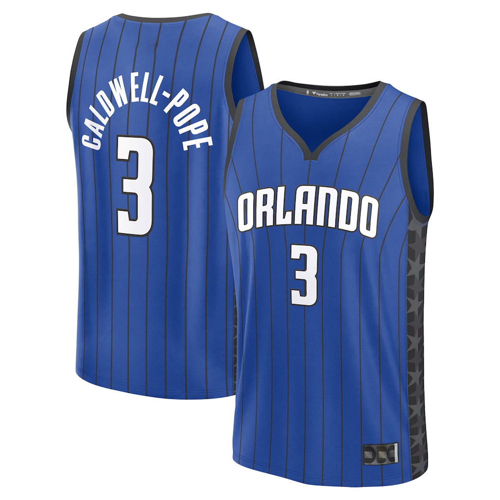 tocy O.Magic #3 Kentavious Caldwell-Pope Blue Fast Break Replica Player Jerseys - Statement Edition