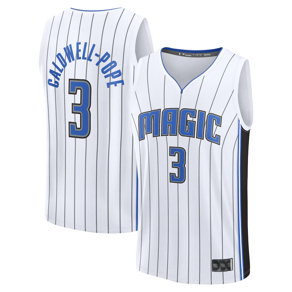 tocy O.Magic #3 Kentavious Caldwell-Pope White Fast Break Replica Player Jerseys - Association Edition
