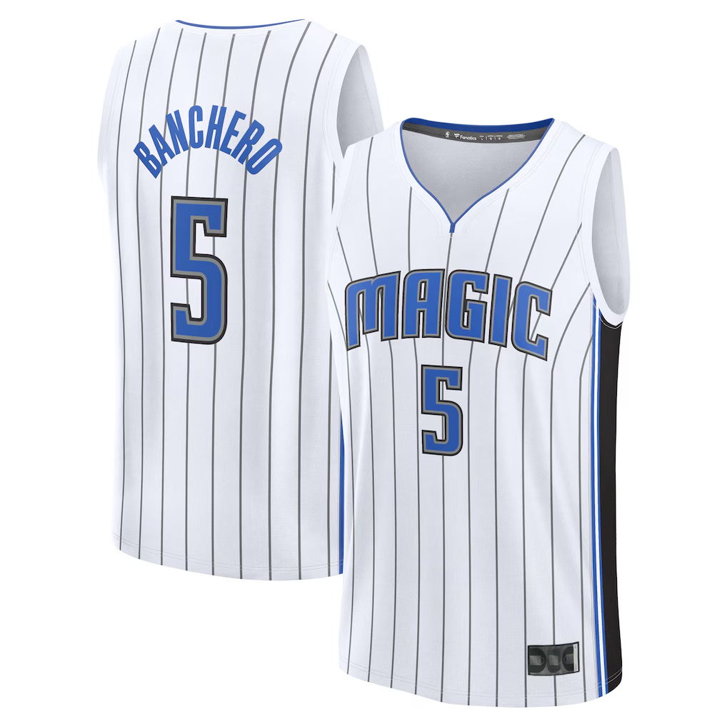 tocy O.Magic #5 Paolo Banchero  White Fast Break Replica Player Jerseys - Association Edition