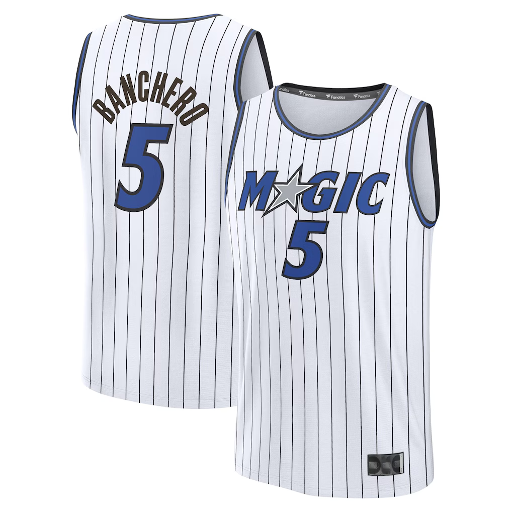 tocy O.Magic #5 Paolo Banchero  White Fast Break Replica Player Jerseys - Association Edition