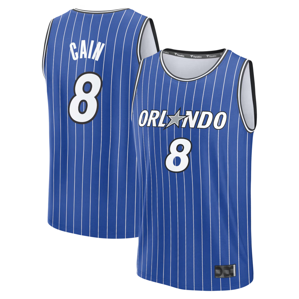 tocy O.Magic #8 Jamal Cain Blue Fast Break Jerseys - Icon Edition
