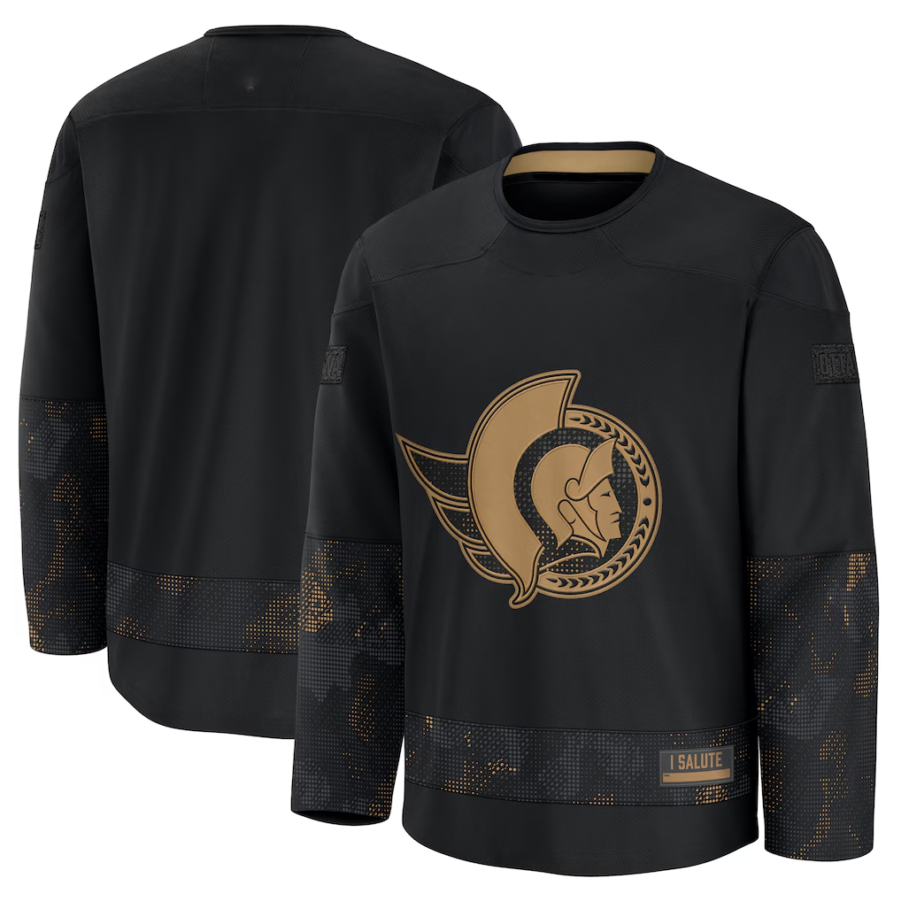 Tocy O.Senators Black 2024 Military Appreciation Practice Jerseys