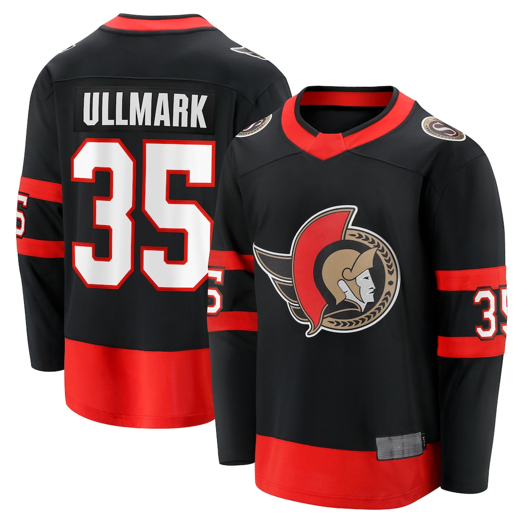 Tocy O.Senators #35 Linus Ullmark Black Home Premier Breakaway Player Jerseys