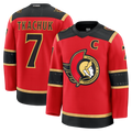 Tocy O.Senators #7 Brady Tkachuk Red Alternate Premium Jerseys