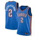tocy OC.Thunder #2 Shai Gilgeous-Alexander Blue Badge Swingman Replica Stitched Jerseys- Icon Edition