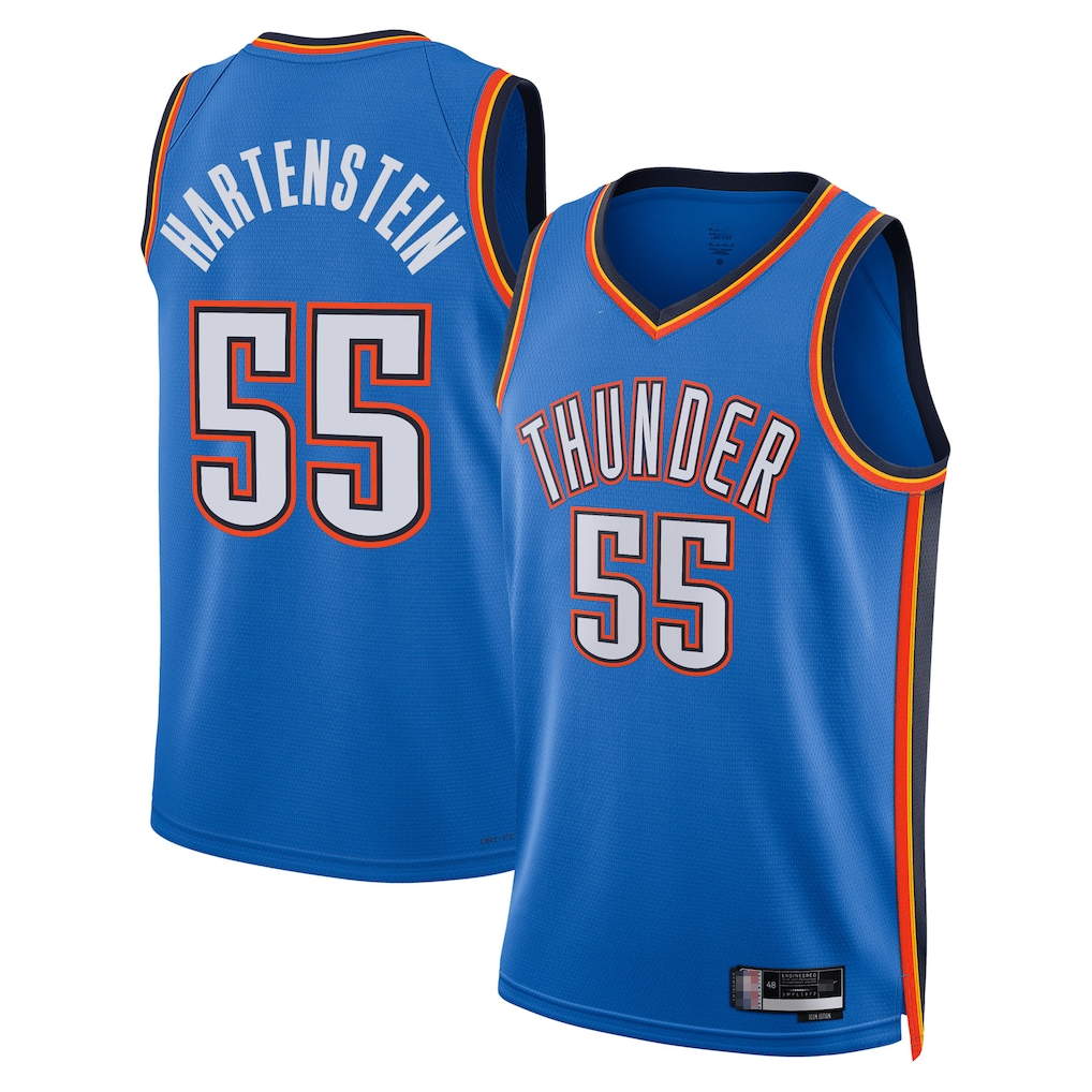 tocy OC.Thunder #55 Isaiah Hartenstein Blue Swingman Stitched Jerseys - Icon Edition