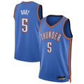 tocy OC.Thunder #5 Luguentz Dort Blue Swingman Player Stitched Jerseys - Icon Edition