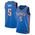 tocy OC.Thunder #5 Luguentz Dort Blue Swingman Stitched Jerseys - Icon Edition