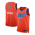 tocy OC.Thunder #7 Chet Holmgren Orange Swingman Stitched Jerseys - Statement Edition