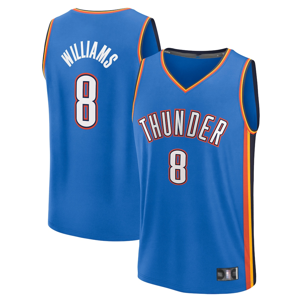 tocy OC.Thunder #8 Jalen Williams Blue Fast Break Replica Player Stitched Jerseys - Icon Edition