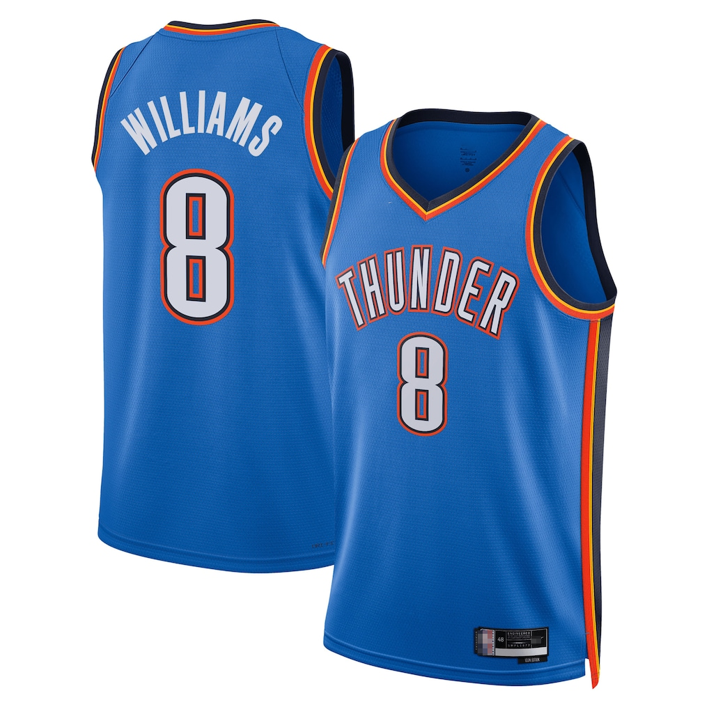 tocy OC.Thunder #8 Jared McCain Blue Swingman Stitched Jerseys - Icon Edition