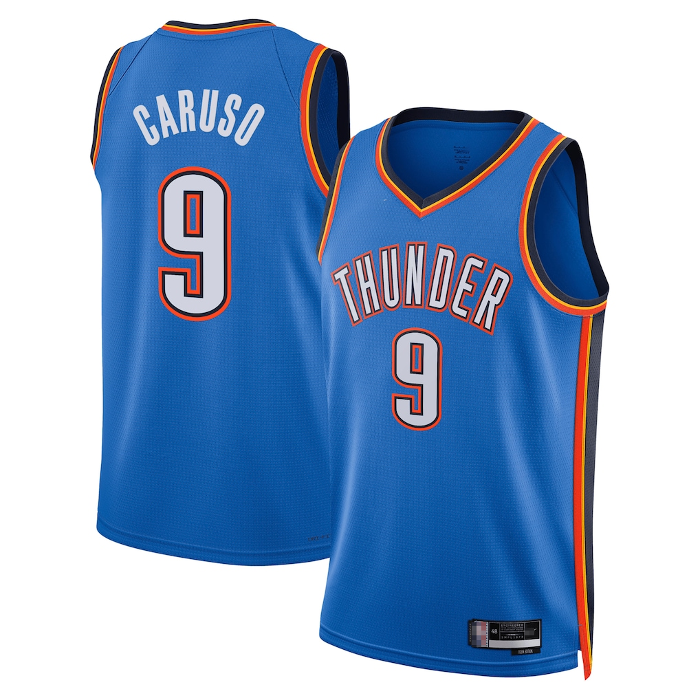 tocy OC.Thunder #9 Alex Caruso Blue Swingman Stitched Jerseys- Icon Edition