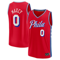 tocy P.76ers #0 Tyrese Maxey Red Fast Break Replica Player Jerseys - Statement Edition